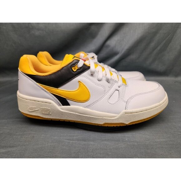 Nike Men's Full Force Low Sneakers Leather White Gold Black Size 8.5 NEW IN BOX - Picture 10 of 12